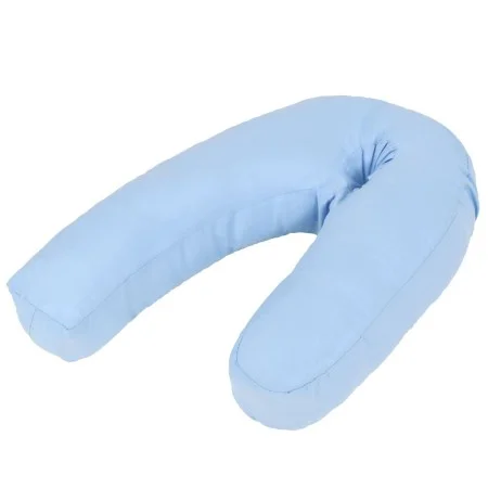 Almohada de embarazo con forma de J 54x(36-43) cm azul de , Almohadas de lactancia - Ref: Foro24-132975, Precio: 19,97 €, Des...