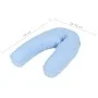 Almohada de embarazo con forma de J 54x(36-43) cm azul de , Almohadas de lactancia - Ref: Foro24-132975, Precio: 19,97 €, Des...