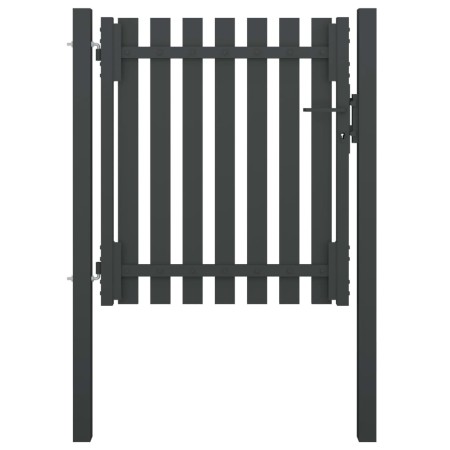 Puerta de valla del jardín de acero gris antracita 1x1,25 cm de , Puertas de jardín - Ref: Foro24-146327, Precio: 180,60 €, D...