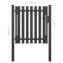 Puerta de valla del jardín de acero gris antracita 1x1,25 cm de , Puertas de jardín - Ref: Foro24-146327, Precio: 180,60 €, D...