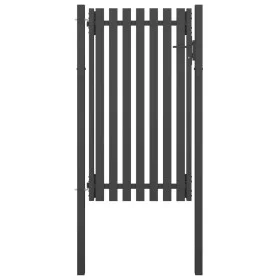 Graue Anthrazit-Stahlgitter-Gartentür 1x2,25 cm von , Gartentore - Ref: Foro24-146331, Preis: 265,95 €, Rabatt: %