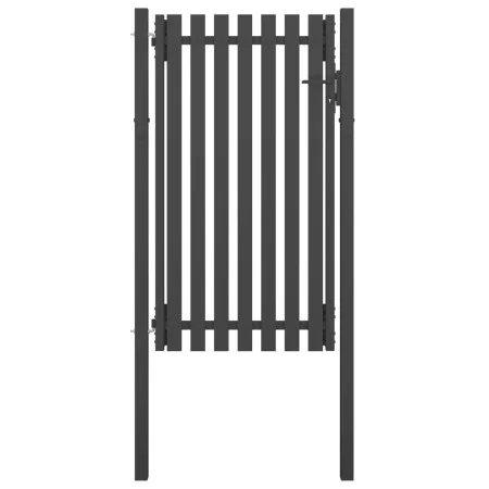 Graue Anthrazit-Stahlgitter-Gartentür 1x2,25 cm von , Gartentore - Ref: Foro24-146331, Preis: 265,95 €, Rabatt: %