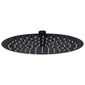 Black round stainless steel rain effect shower head 25 cm by vidaXL, shower heads - Ref: Foro24-147691, Price: 21,78 €, Disco...