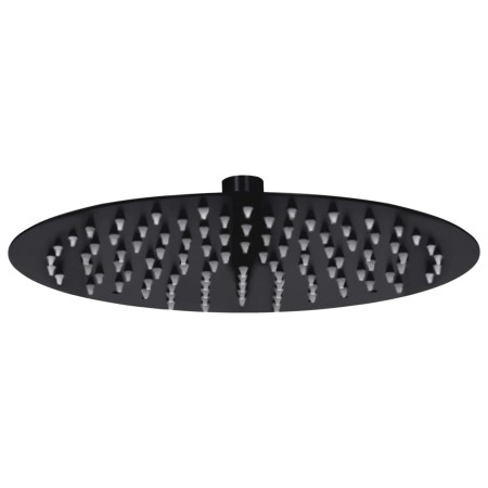 Cabezal de ducha efecto lluvia acero inox redondo negro 25 cm de vidaXL, Cabezales de ducha - Ref: Foro24-147691, Precio: 22,...