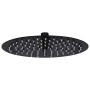 Cabezal de ducha efecto lluvia acero inox redondo negro 25 cm de vidaXL, Cabezales de ducha - Ref: Foro24-147691, Precio: 22,...