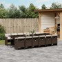 Set muebles de jardín 13 pzas y cojines ratán sintético marrón de , Conjuntos de jardín - Ref: Foro24-3210585, Precio: 1,00 €...