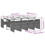 Set comedor jardín 9 pzas y cojines ratán sintético gris de , Conjuntos de jardín - Ref: Foro24-3210566, Precio: 780,64 €, De...