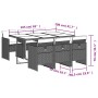 Set de comedor de jardín 7 pzas y cojines ratán sintético negro de , Conjuntos de jardín - Ref: Foro24-3210547, Precio: 527,1...