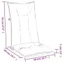 Cojines para silla respaldo alto 2 uds tela gris taupe melange de , Cojines para sillas y sofás - Ref: Foro24-4002370, Precio...