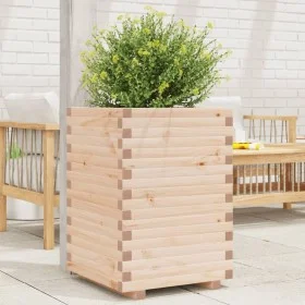 Jardinera de madera maciza de pino 50x50x72 cm de , Maceteros y jardineras - Ref: Foro24-3282609, Precio: 154,12 €, Descuento: %