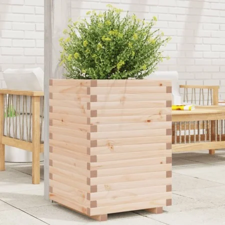 Jardinera de madera maciza de pino 50x50x72 cm de , Maceteros y jardineras - Ref: Foro24-3282609, Precio: 154,12 €, Descuento: %
