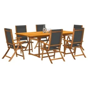 Juego comedor de jardín 7 pzas madera maciza acacia y textileno de , Conjuntos de jardín - Ref: Foro24-3279261, Precio: 733,3...