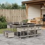 Set de comedor de jardín 11 pzas y cojines ratán sintético gris de , Conjuntos de jardín - Ref: Foro24-3278098, Precio: 484,1...