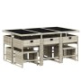 Set de comedor de jardín 11 pzas y cojines ratán sintético gris de , Conjuntos de jardín - Ref: Foro24-3278098, Precio: 484,1...