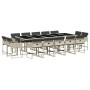 Set comedor jardín y cojines 15 pzas ratán sintético gris claro de , Conjuntos de jardín - Ref: Foro24-3278182, Precio: 850,5...