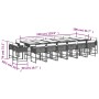 Set comedor jardín y cojines 17 pzas ratán sintético gris claro de , Conjuntos de jardín - Ref: Foro24-3278194, Precio: 973,6...
