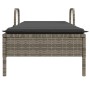 Tumbona con ruedas y cojín ratán sintético gris de , Tumbonas - Ref: Foro24-368310, Precio: 164,40 €, Descuento: %