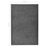 Felpudo lavable gris antracita 60x90 cm de vidaXL, Felpudos - Ref: Foro24-323416, Precio: 33,28 €, Descuento: %