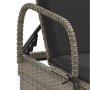 Tumbona con ruedas y cojín ratán sintético gris de , Tumbonas - Ref: Foro24-368310, Precio: 164,40 €, Descuento: %