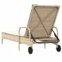 Tumbona con ruedas y cojín ratán sintético beige de , Tumbonas - Ref: Foro24-368312, Precio: 187,74 €, Descuento: %