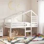 Solid white pine wood children's bed canopy 198x97x113 cm by , Accessories for beds and slatted bases - Ref: Foro24-846877, P...