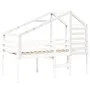Solid white pine wood children's bed canopy 198x97x113 cm by , Accessories for beds and slatted bases - Ref: Foro24-846877, P...