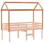 Solid pine wood children's bed canopy in brown, 207x95.5x159cm by , Accessories for beds and slatted bases - Ref: Foro24-8469...