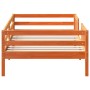 Estructura de cama madera maciza pino marrón cera 100x200 cm de , Camas y somieres - Ref: Foro24-846972, Precio: 126,67 €, De...