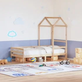 Massives Kiefernholz-Kinderbett-Dach 118x70x176,5 cm von , Zubehör für Betten und Lattenroste - Ref: Foro24-846985, Preis: 66...