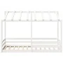 Children's bed with solid white pine wood roof 100x200 cm by , Beds and slatted bases - Ref: Foro24-846998, Price: 179,61 €, ...