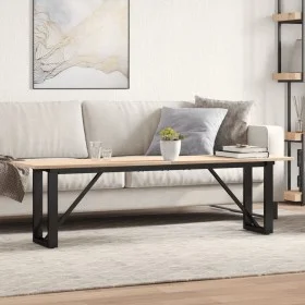 Center table with solid pine wood frame and iron, 160x40x45 by , Coffee table - Ref: Foro24-3282668, Price: 90,70 €, Discount: %