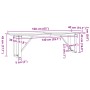Mesa de centro marco O madera maciza pino y hierro 160x40x45 de , Mesas de centro - Ref: Foro24-3282668, Precio: 92,17 €, Des...