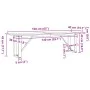 Mesa de centro marco O madera maciza pino y hierro 160x40x45 de , Mesas de centro - Ref: Foro24-3282668, Precio: 90,70 €, Des...