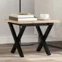 Mesa de centro marco X madera maciza pino y hierro 40x40x35 cm de , Mesas de centro - Ref: Foro24-3282680, Precio: 48,98 €, D...