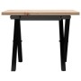Mesa de centro marco X madera maciza pino y hierro 40x40x35 cm de , Mesas de centro - Ref: Foro24-3282680, Precio: 49,77 €, D...