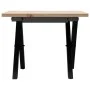 Mesa de centro marco X madera maciza pino y hierro 40x40x35 cm de , Mesas de centro - Ref: Foro24-3282680, Precio: 48,98 €, D...