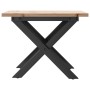 Mesa de centro marco X madera maciza pino y hierro 40x40x35 cm de , Mesas de centro - Ref: Foro24-3282680, Precio: 49,77 €, D...