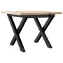 Mesa de centro marco X madera maciza pino y hierro 40x40x35 cm de , Mesas de centro - Ref: Foro24-3282680, Precio: 48,98 €, D...