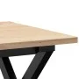 Mesa de centro marco X madera maciza pino y hierro 40x40x35 cm de , Mesas de centro - Ref: Foro24-3282680, Precio: 48,98 €, D...