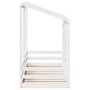 Cama infantil con techo madera maciza pino blanco 75x190 cm de , Camas y somieres - Ref: Foro24-847010, Precio: 124,88 €, Des...