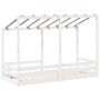 Cama infantil con techo madera maciza pino blanco 75x190 cm de , Camas y somieres - Ref: Foro24-847010, Precio: 124,88 €, Des...