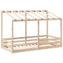Cama infantil con techo madera maciza pino blanca 80x200 cm de , Camas y somieres - Ref: Foro24-847004, Precio: 126,40 €, Des...