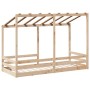 Cama infantil con techo madera maciza pino 90x190 cm de , Camas y somieres - Ref: Foro24-847006, Precio: 107,87 €, Descuento: %