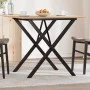 Dining table with solid pine wood and iron frame 90x90x75 cm by , Kitchen and dining tables - Ref: Foro24-3282696, Price: 89,...
