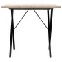 Mesa de comedor marco X madera maciza pino y hierro 90x90x75 cm de , Mesas de cocina y de comedor - Ref: Foro24-3282696, Prec...
