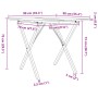 Mesa de comedor marco X madera maciza pino y hierro 90x90x75 cm de , Mesas de cocina y de comedor - Ref: Foro24-3282696, Prec...