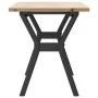 Center table with solid pine wood frame and iron, 110x40x45 cm by , Coffee table - Ref: Foro24-3282711, Price: 74,80 €, Disco...