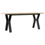 Mesa de centro marco Y madera maciza pino y hierro 110x40x45 cm de , Mesas de centro - Ref: Foro24-3282711, Precio: 74,80 €, ...