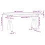 Mesa de centro marco Y madera maciza pino y hierro 110x40x45 cm de , Mesas de centro - Ref: Foro24-3282711, Precio: 74,80 €, ...