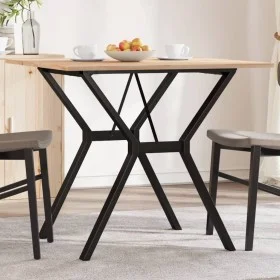 Mesa de comedor marco Y madera maciza pino y hierro 90x90x75 cm de , Mesas de cocina y de comedor - Ref: Foro24-3282718, Prec...